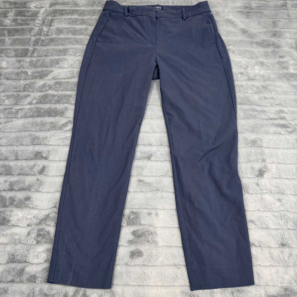 J.Crew Ruby Crop Pant Navy Blue Trousers Size 6 Cropped Workwear Dress Pants